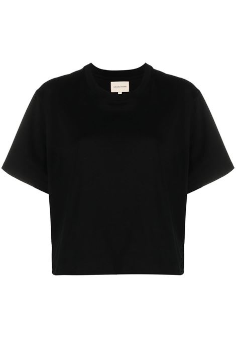 T-shirt girocollo in nero - LOULOU STUDIO donna LOULOU DE SAISON | TELANTOBLK